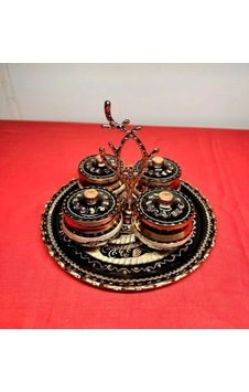Bakır 4lü Baharatlık 2 Siyah