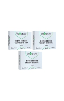 Venatura Biotin 5000 Mcg 30 Tablet 3 Adet Venatura Biotin 5000 Mcg 30 Tablet 3 Adet