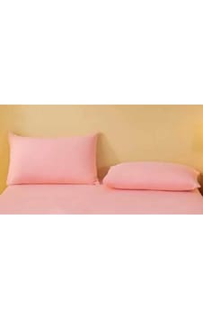 2 Adet Pamuklu 50x70 Cm Yastık Kılıfı Pembe
