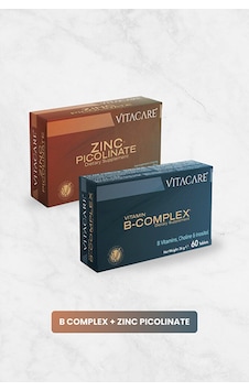 B Complex Vitamin + Zınc Picolinate - 2'li Avantaj Paketi B Complex Vitamin + Zınc Picolinate - 2'li Avantaj Paketi