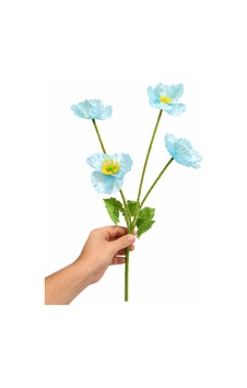 Yapay Çiçek 4'lü Gelincik Dalı 60 Cm Gök Mavisi Mavi Mavi Yapay Çiçek 4'lü Gelincik Dalı 60 Cm Gök Mavisi Mavi Mavi