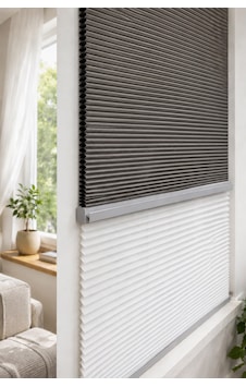 Honeycomb Bal Peteği Çiftli Sistem Gece-gündüz %100 Karatma Ve Isı Yalıtımlı Plise Perde Gri Honeycomb Bal Peteği Çiftli Sistem Gece-gündüz %100 Karatma Ve Isı Yalıtımlı Plise Perde Gri