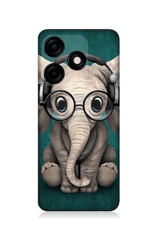 Tecno Spark 10c Uyumlu Dahi Yavru Fil Desenli Silikon Kılıf Tecno Spark 10c Uyumlu Dahi Yavru Fil Desenli Silikon Kılıf