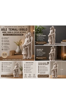 Aile Temalı Dekoratif Biblo 3d Baskı Pla Anne Baba Çocuk Heykeli 25 Cm Anlamlı Modern Ev Dekoru 25cm Aile Temalı Dekoratif Biblo 3d Baskı Pla Anne Baba Çocuk Heykeli 25 Cm Anlamlı Modern Ev Dekoru 25cm