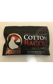 Catton Bacon Wick N Vape Cotton Bacon Prim Pamuk 10 Adet 10 CM