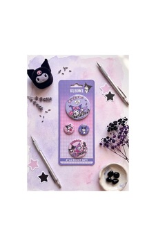 Kuromi & Hello Kitty Lisanslı 4'lü Rozet Set Çok Renkli Kuromi & Hello Kitty Lisanslı 4'lü Rozet Set Çok Renkli