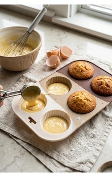 Kahve Rengi 6 Lı Silikon Kek Ve Çikolata Kalıbı & Muffin Kabı Pişirme Gereci 16x25 Cm Açık Altın Kahve Rengi 6 Lı Silikon Kek Ve Çikolata Kalıbı & Muffin Kabı Pişirme Gereci 16x25 Cm Açık Altın