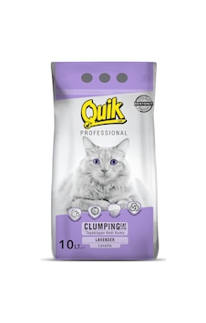 Quik Lavanta Kokulu İnce Topaklaşan Bentonit Kedi Kumu 10 L Quik Lavanta Kokulu İnce Topaklaşan Bentonit Kedi Kumu 10 L