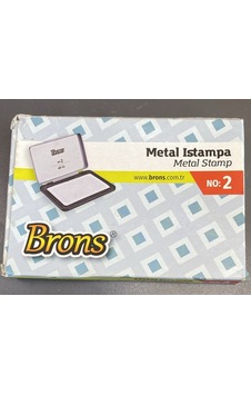 Brons Metal Istampa No:2 Br-142 Mürekkepli Damga Pedi Stamp Pad