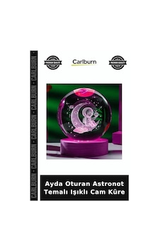 Ayda Oturan Astronot Temalı Işıklı Cam Küre Hediyelik Eşya Çalışma Masası Gece Lambası Diğer Ayda Oturan Astronot Temalı Işıklı Cam Küre Hediyelik Eşya Çalışma Masası Gece Lambası Diğer