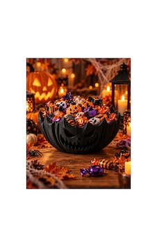 Halloween Balkabağı Kase Şekerlik - Cadılar Bayramı Dekoratif Şeker Kasesi Siyah Siyah Halloween Balkabağı Kase Şekerlik - Cadılar Bayramı Dekoratif Şeker Kasesi Siyah Siyah