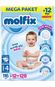 2 Adet Molfix Mega Paket Maxi 128'li