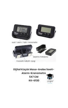 Dijital Küçük Masa-araba Saati-alarm-kronometre 5x7 Cm Kk-613d