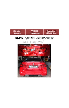 Bmw 3 / F30 2012-2017 Stop Çerçeve Parlak Siyah