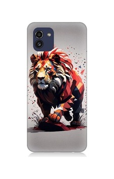 Samsung Galaxy A03 Uyumlu Sarı Kırmızı Aslan Desenli Silikon Kılıf Samsung Galaxy A03 Uyumlu Sarı Kırmızı Aslan Desenli Silikon Kılıf
