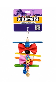 Birdmozz Premium Tahta Çubuklu Renkli Zincirli Kuş Oyuncağı Birdmozz Premium Tahta Çubuklu Renkli Zincirli Kuş Oyuncağı