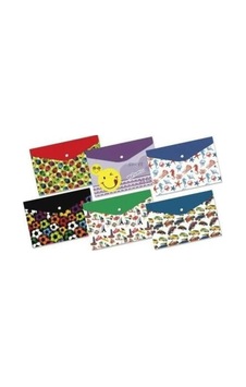 Ticon Çıtçıtlı Dosya Desenli Zarf Yatay 12'li Paket