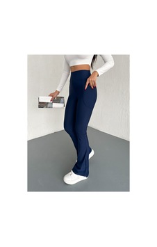 Gugus Kadın Yüksek Bel Toparlayıcı Çift Cepli Ispanyol Paça Tayt Bootcut/push Up Lacivert Gugus Kadın Yüksek Bel Toparlayıcı Çift Cepli Ispanyol Paça Tayt Bootcut/push Up Lacivert