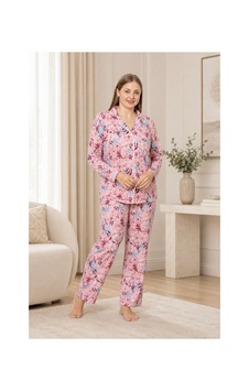 Alperi Büyük Beden Kadın Viskon Boydan Düğmeli Pijama Takımı 3xl-4xl-5xl-6xl Yazlık Rahat Ev Giyim B79-91 Desenli Alperi Büyük Beden Kadın Viskon Boydan Düğmeli Pijama Takımı 3xl-4xl-5xl-6xl Yazlık Rahat Ev Giyim B79-91 Desenli