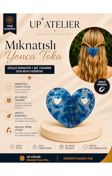 Mıknatıslı Kemik Kalp Toka 5,5cm Mavi