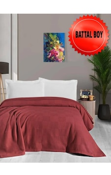 Mulberry Waflle Desenli Pike Battaniye %100 Pamuk Kalın İplik Yumuşak Battal Boy 240 X 260 Kırmızı Mulberry Waflle Desenli Pike Battaniye %100 Pamuk Kalın İplik Yumuşak Battal Boy 240 X 260 Kırmızı