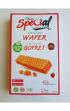 Dias Special Glutensiz ve Düşük Proteinli Çilekli Gofret 110 G Dias Special Glutensiz ve Düşük Proteinli Çilekli Gofret 110 G