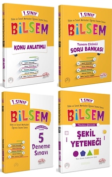 Editör 2025 Basım 1. Sınıf Bilsem Hazırlık Kitapları Seti 4 Lü Set