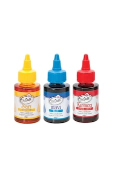 Sıvı Gıda Boyası 3'lü Sarı-mavi-kırmızı 60 Gr