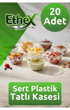 20 Li Plastik Yuvarlak Kase Kapaklı 330 Cc Kristal Tatlı Karaman Kasesi - 832484792