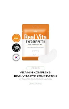 15 Çift Vitamin Kompleksi İle Aydınlatıcı Göz Altı Maske Seti Real Vita Eye Zone Patch 15 Çift Vitamin Kompleksi İle Aydınlatıcı Göz Altı Maske Seti Real Vita Eye Zone Patch