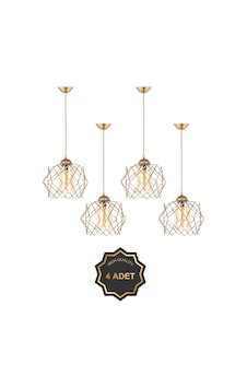 Trend Kitchen Trend Bal Mika Camlı Golden Sarkıt Avize Altın 4 Adet Altın Trend Kitchen Trend Bal Mika Camlı Golden Sarkıt Avize Altın 4 Adet Altın