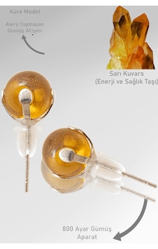 Sertifikalı Gerçek Sarı Limon Kuvars Taşı Nokta Doğal Taş Küpe Çok Renkli Sertifikalı Gerçek Sarı Limon Kuvars Taşı Nokta Doğal Taş Küpe Çok Renkli