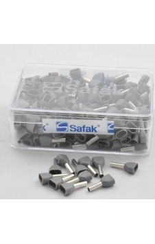 Safak Uy-23025 ,2x2.50mm/gri 250-adet Kablo Yüksük Safak Uy-23025 ,2x2.50mm/gri 250-adet Kablo Yüksük