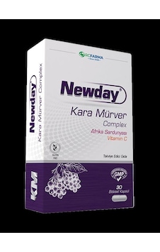 Newday Kara Mürver Complex 30 Kapsül X2 Adet Newday Kara Mürver Complex 30 Kapsül X2 Adet