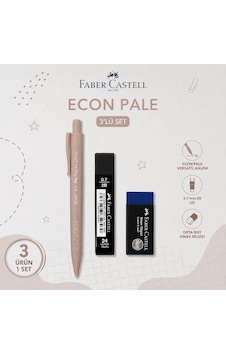 Faber-castell Econ Pale 0,7 Pembe Versatil Kalem+0,7 Uç+orta Boy Sınav Silgisi Faber-castell Econ Pale 0,7 Pembe Versatil Kalem+0,7 Uç+orta Boy Sınav Silgisi