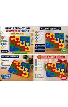 Renkli Geometrik Puzzle Oyunu 3d Baskı Pla, 25 Cm Zeka Geliştirici Eğitici Oyuncak Çocuk & Yetişkin
