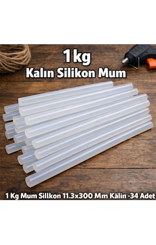 1 Kg Kalın Mum Silikon Çubuk Sıcak Şeffaf Her Makinaya Uyumlu Hobi Tamir Güçlü Ve Kaliteli