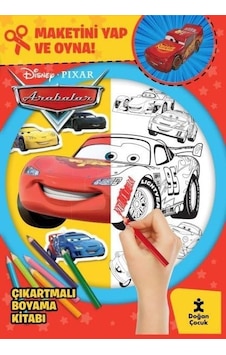 Disney Arabalar Çıkartmalı Boyama Kitabı Maketini Yap Ve Oyna