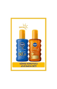 Nivea Kids 5'i 1 Arada Güneş Kremi SPF50+ 200 ML + Bronzlaştırıcı Güneş Yağı 200 ML