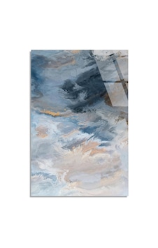 Mavi Altın Mermer Cam Tablo Dikey 80x125 Cm Deg1412 Mavi Altın Mermer Cam Tablo Dikey 80x125 Cm Deg1412