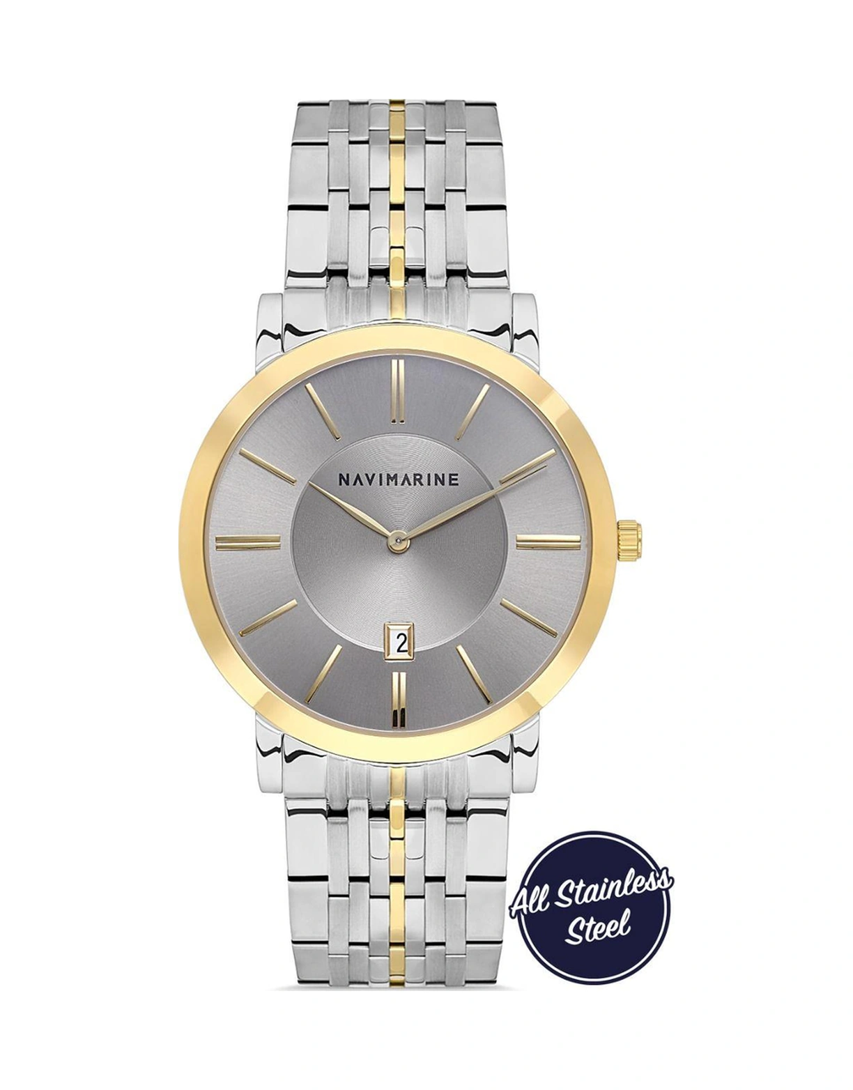 Navimarine Nm001101-05 Slim Çelik Erkek Kol Saati Gri Navimarine Nm001101-05 Slim Çelik Erkek Kol Saati Gri