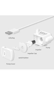 Haustier Anti-burnt Özellikli, Ledli, Usb, Evcil Hayvan Su Sebili Yedek Pompa