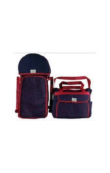 Şamata Parti Evi 2'Li Erkek / Kız Bebek Taşıma Set Kalp Desenli Portbebe Bakım Çantası Kırmızı Şamata Parti Evi 2'Li Erkek / Kız Bebek Taşıma Set Kalp Desenli Portbebe Bakım Çantası Kırmızı