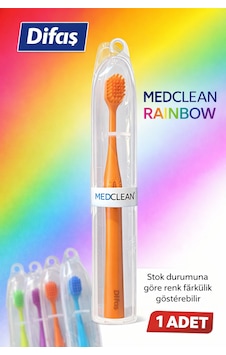Difaş Medclean Rainbow Diş Fırçası 1 Adet Orta Sert Renkli Yetişkin Diş Fırçası
