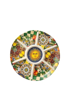 Lukcy Art Sanora Yuvarlak Döner Mekanizmalı Melamin 7 Bölmeli Meze Tabağı Dıo30053 Çok Renkli Lukcy Art Sanora Yuvarlak Döner Mekanizmalı Melamin 7 Bölmeli Meze Tabağı Dıo30053 Çok Renkli