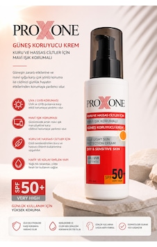 Proxone Kuru Ve Hassas Ciltler İçin Güneş Koruyucu Krem Mavi Işık Korumalı Spf 50+ 125ml Proxone Kuru Ve Hassas Ciltler İçin Güneş Koruyucu Krem Mavi Işık Korumalı Spf 50+ 125ml