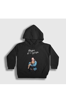 Presmono Unisex Çocuk Brendon Panic At The Disco Kapüşonlu Sweatshirt Siyah