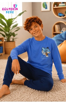 Tarık İnterlok Kumaş Çıta Baskılı Erkek Pijama Takımı 11-16 Yaş -ta4405470 - Mavi Tarık İnterlok Kumaş Çıta Baskılı Erkek Pijama Takımı 11-16 Yaş -ta4405470 - Mavi