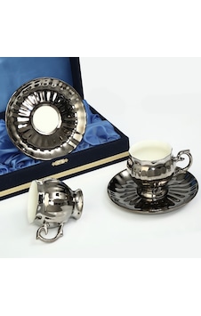 Vitale Side Platin 2'li Kahve Fincanı Takımı MTFK.0053