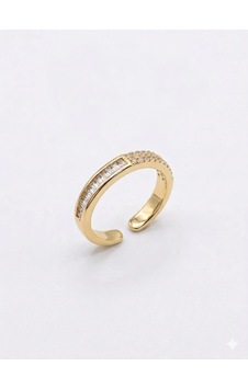 Ayarlanabilir 14 K Gold Zirkon Taşlı Pirinç Bijuteri Yüzük - Yz0217 Diğer Ayarlanabilir 14 K Gold Zirkon Taşlı Pirinç Bijuteri Yüzük - Yz0217 Diğer